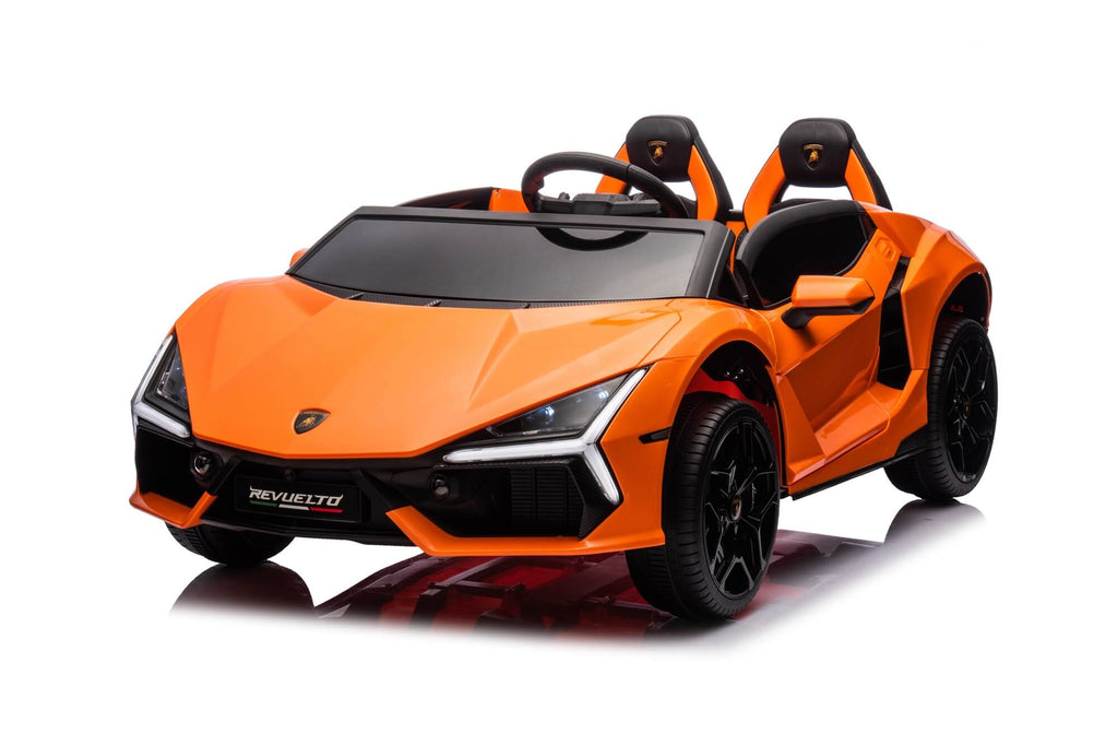 24V / 9 MPH Lamborghini Revuelto Two-Seater Kids Ride On Car – Orange
