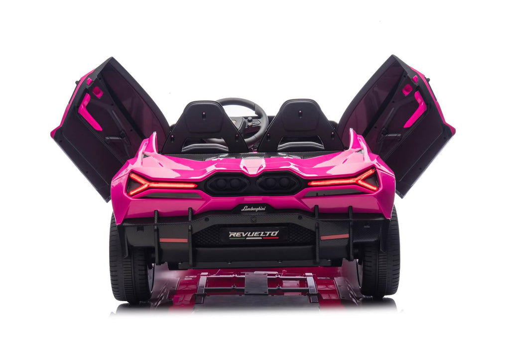 24V / 9 MPH Lamborghini Revuelto Two-Seater Kids Ride On Car – Pink