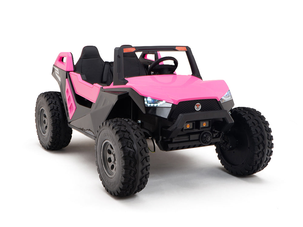 24V Red Tiger All Terrain UTV Ride on Buggy with Remote - Pink