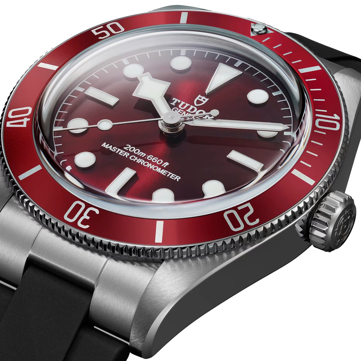 Black Bay 58 39mm - Burgundy on Rubber Strap
