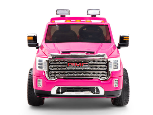 12V GMC Sierra Denali Kids Electric Ride On Truck with Remote Control - Pink