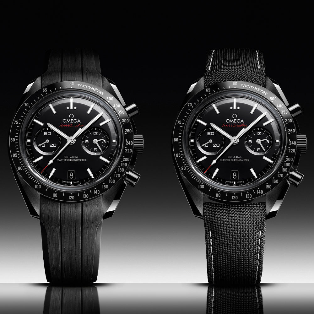 Speedmaster Dark Side of the Moon Black Ceramic 44.25mm - Black on Rubber Strap