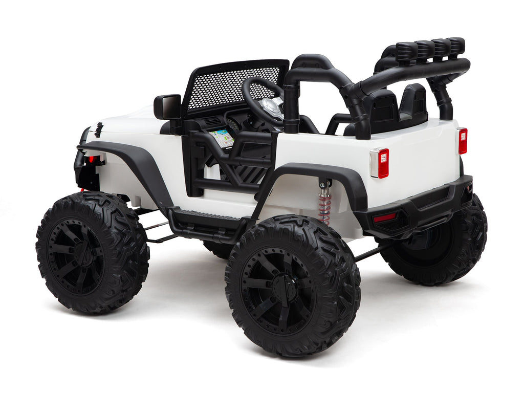 Nighthawk Kids 24V Battery Operated Ride On Truck With Remote - White