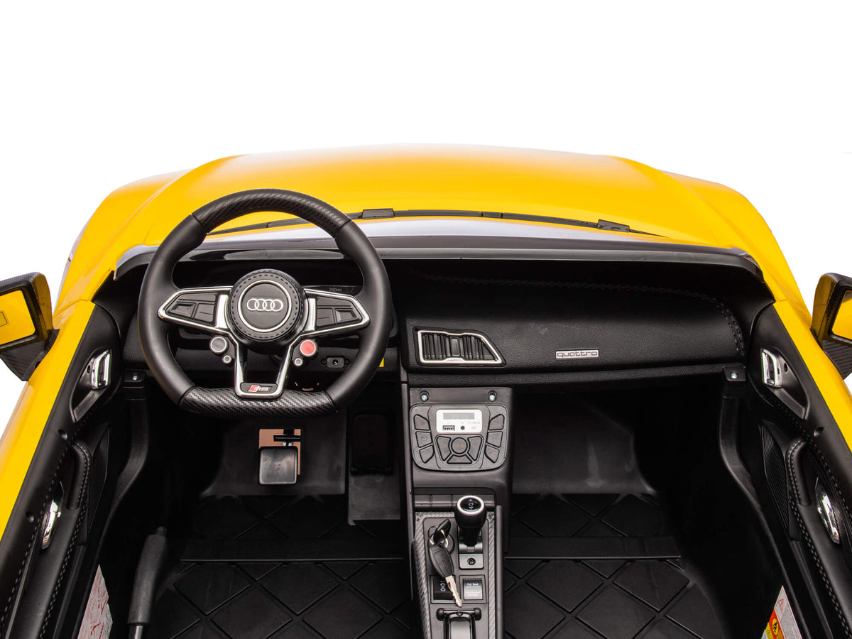 24V Audi R8 Spyder 2 Seater Ride on Car for Kids - Black