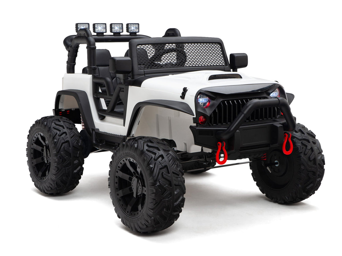 Nighthawk Kids 24V Battery Operated Ride On Truck With Remote - White